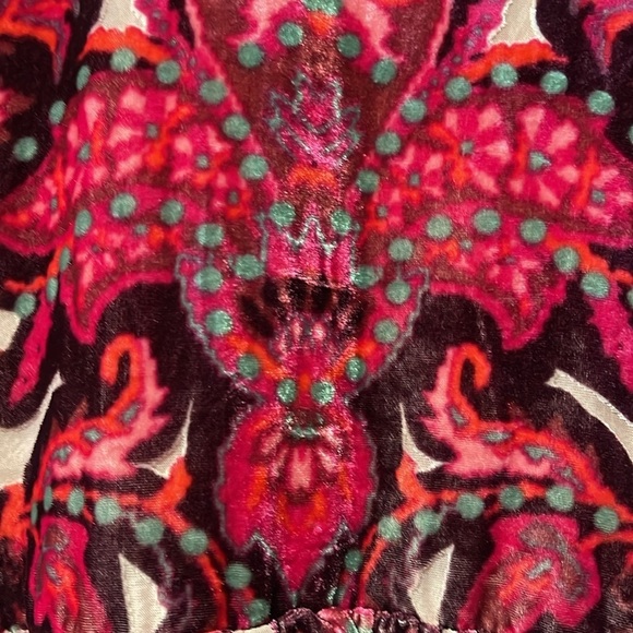 Free People All the time Velvet mini paisley dress small NWOT - Picture 5 of 14